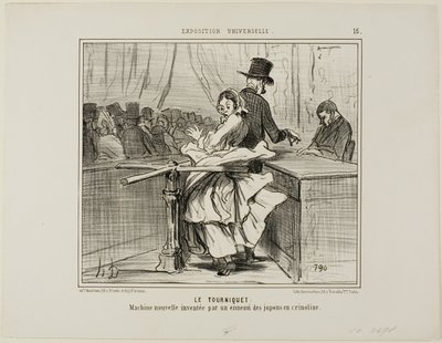 De tourniquet. Een nieuwe machine uitgevonden door de vijand van crinoline petticoats, plaat 15 uit L