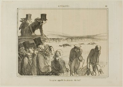 Dit zijn de geneugten van paardenraces, plaat 411 van Actualités door Honoré Victorin Daumier