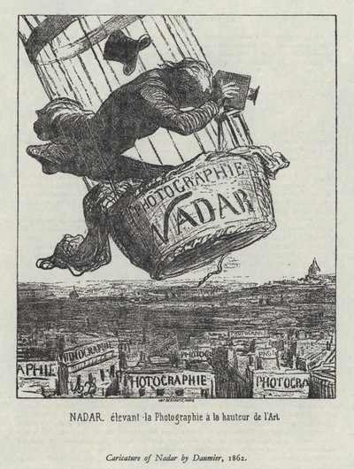 Nadar verheft fotografie tot kunst door Honore (after) Daumier