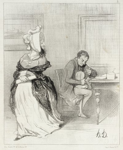 Vaarwel, mijn lief, ik ga naar mijn uitgevers! ... door Honoré Daumier