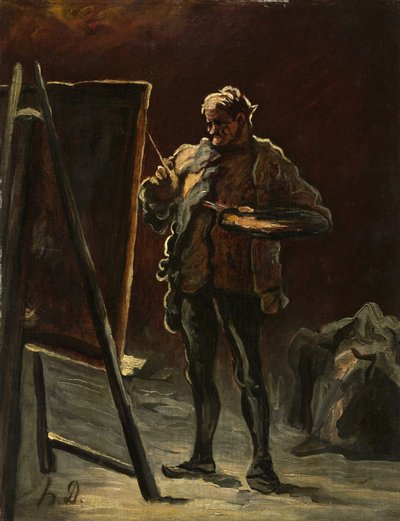 Een kunstenaar door Honoré Daumier