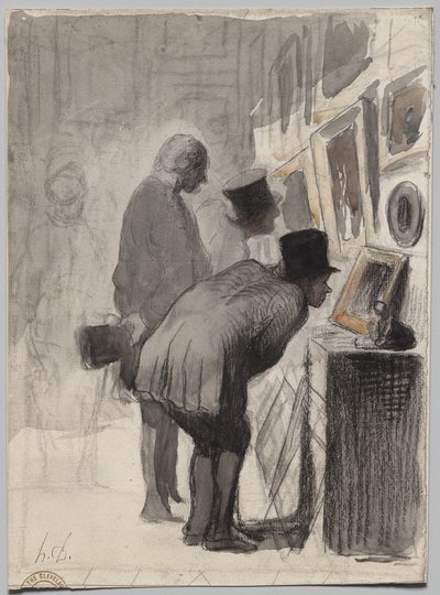 Kunstliefhebbers door Honoré Daumier