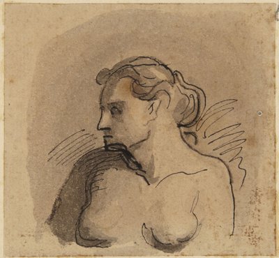 Buste van een vrouw door Honoré Daumier