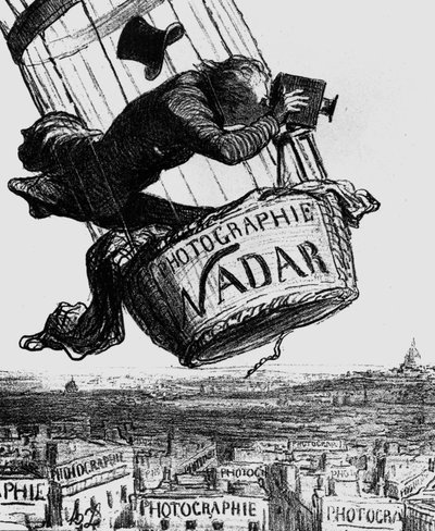 Karikatuur van Gaspard-Felix Tournachon, alias Nadar (1820-1910) 1862 door Honoré Daumier