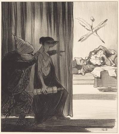 Clytemnestre geduwd door mimi Véron... door Honoré Daumier