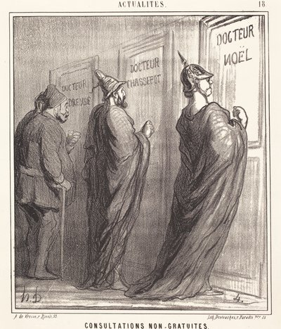 Niet gratis consultaties door Honoré Daumier
