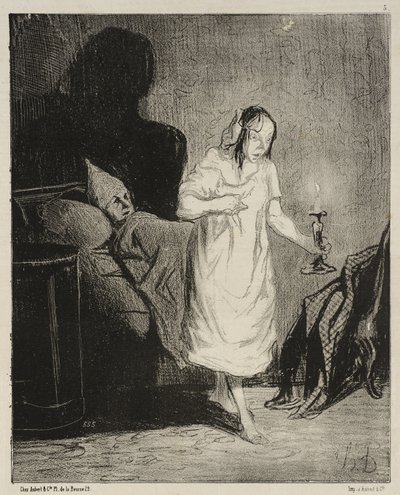 Zeg eens, Bichette ... waar denk je toch aan ... door Honoré Daumier