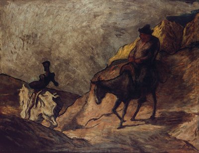 Don Quichot en Sancho Panza door Honoré Daumier