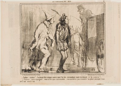 Koetsier, koetsier, je kunt mij niet afwijzen door Honoré Daumier