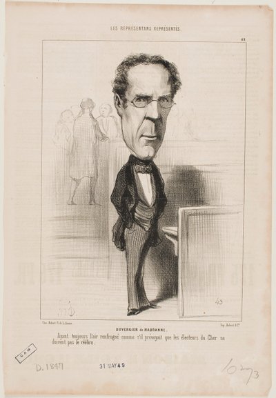 Duvergier de Hauranne door Honoré Daumier
