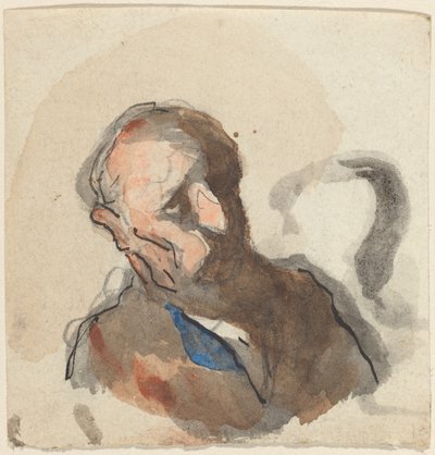Hoofd van een Man door Honoré Daumier