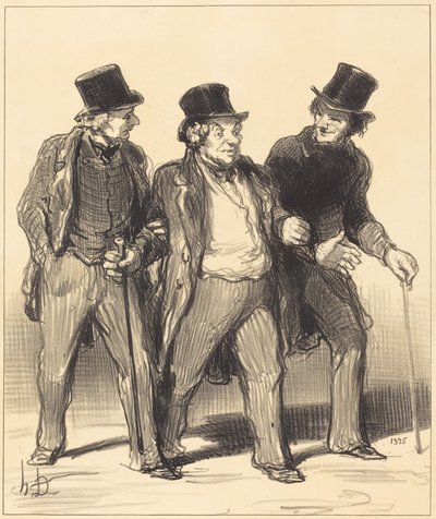 Het lijkt mij dat ik... een... hond... zonder muilkorf zie!... door Honoré Daumier