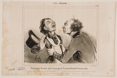 Het ongemak van met mensen praten... door Honoré Daumier