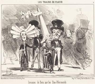 Invasie van Parijs door de Bas-Normandiërs door Honoré Daumier