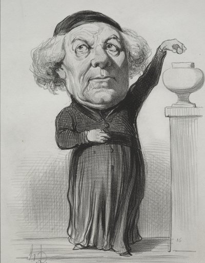 Jean Jacques Fayet, bisschop van Orléans door Honoré Daumier