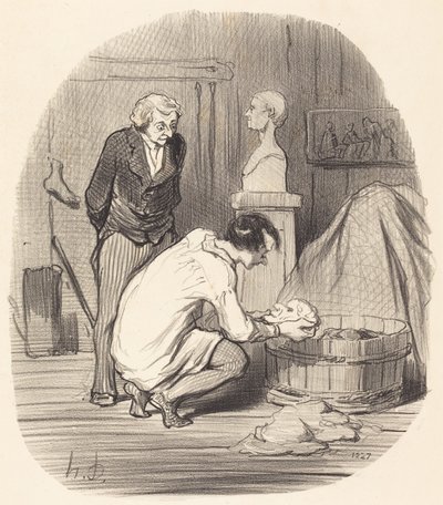 De Kunstenaar - Dat is Klaar!... door Honoré Daumier