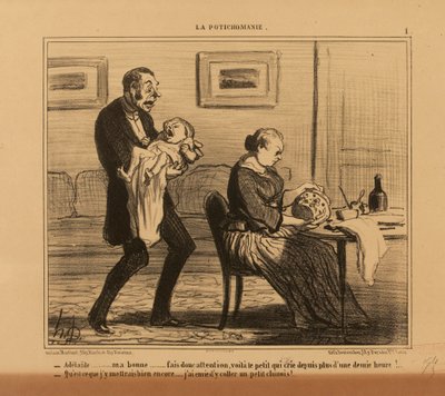De pottenbakkerswoede nr. 1: - Adélaïde, mijn lief, let toch op... door Honoré Daumier