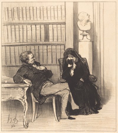 De weduwe door Honoré Daumier