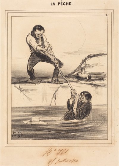 Le Barbillon trekt... door Honoré Daumier