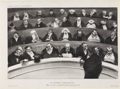 De wetgevende buik door Honoré Daumier
