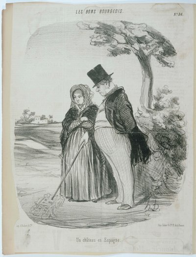 Een Kasteel in Spanje door Honoré Daumier