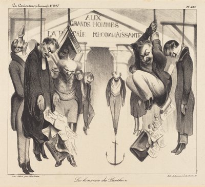 De eer van het Pantheon door Honoré Daumier