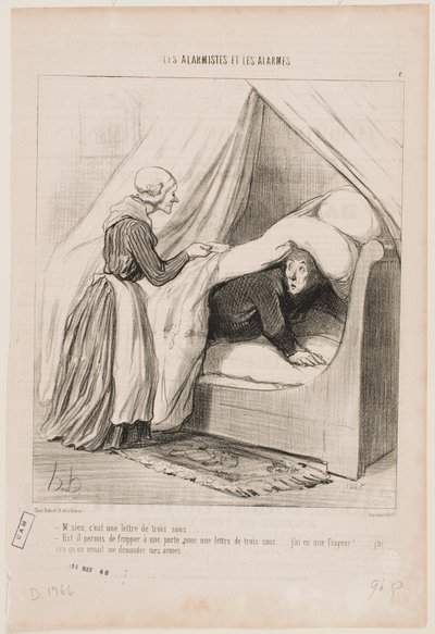 Mijnheer, het is een brief voor drie cent... door Honoré Daumier