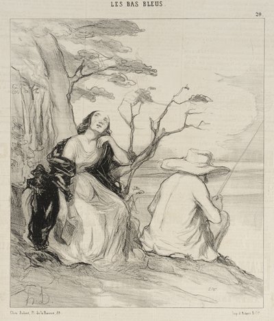 O verdriet!... gedroomd te hebben... van een echtgenoot... door Honoré Daumier