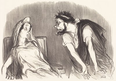 Oedipus door Honoré Daumier