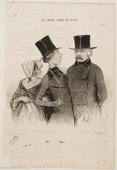 Oeps... Papa!... door Honoré Daumier