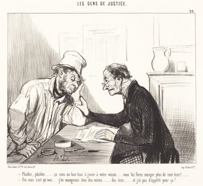 Pleiten... dat zal een goede grap zijn... door Honoré Daumier