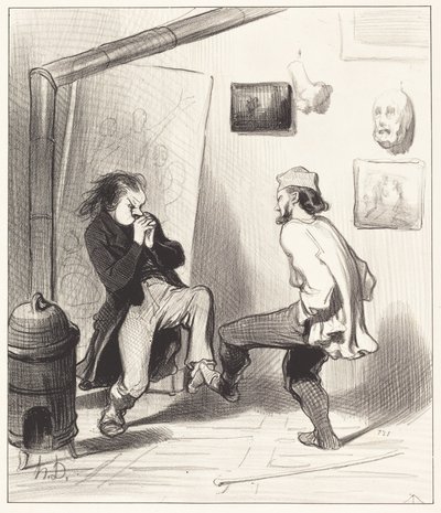 Wanneer men zijn laatste ezel heeft verbrand! door Honoré Daumier