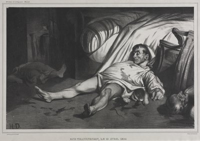 Rue Transnonain, 15 april 1834 door Honoré Daumier