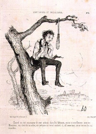 Sentimenten en Passies: "Wanneer je te veel slechte daden hebt gedaan en je vrouw is als een man, vind je een boom, maak je een strop, en als het te strak wordt, hang je jezelf aan de takken" uit 