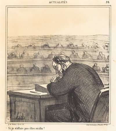 Als ik niet herkozen zou worden! door Honoré Daumier