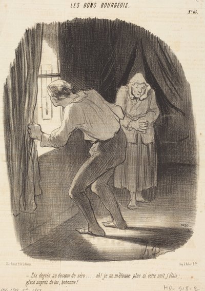 Zes graden onder nul... door Honoré Daumier
