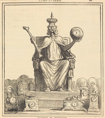 Opvolger van Karel de Grote door Honoré Daumier