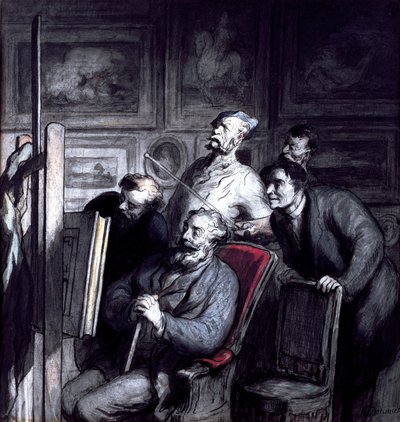 De Amateurs door Honoré Daumier