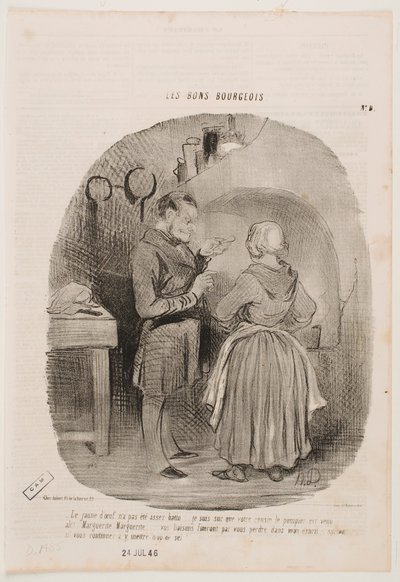 De eierdooier is niet genoeg geklopt. door Honoré Daumier