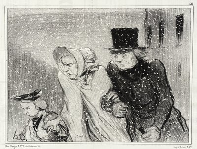 Je verveelt me, mijn vrouw!... Al een uur lang... door Honoré Daumier