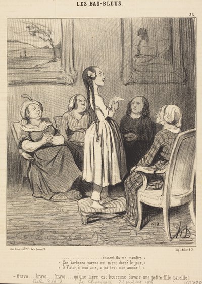 ...al zouden zij mij vervloeken. Deze barbaarse ouders... door Honoré Daumier