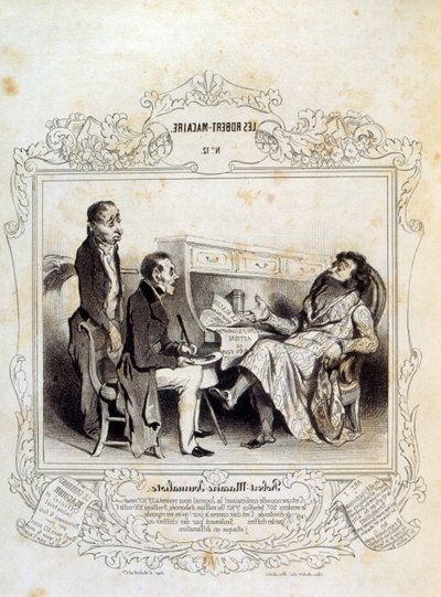 Illustraties over ideeën en legendes Philipon onder de titel Les Cent en Robert Macaire door Honoré Daumier
