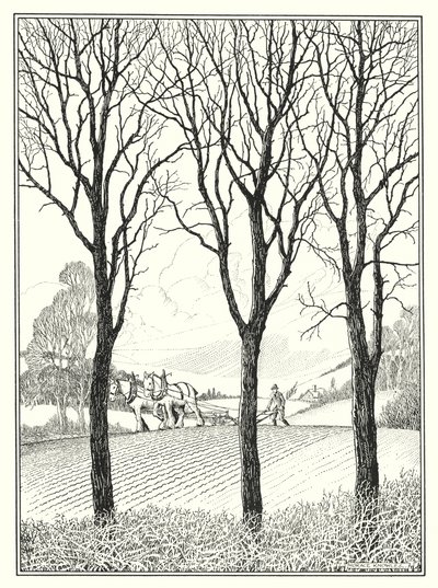 Maart (litho) door Horace J. Knowles