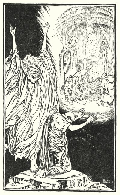 De visie van de keizer (litho) door Horace J. Knowles
