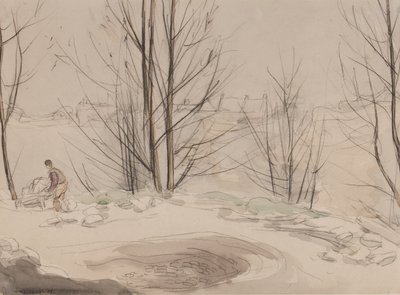 Carshalton Quarry, 1907 door Horace Mann Livens