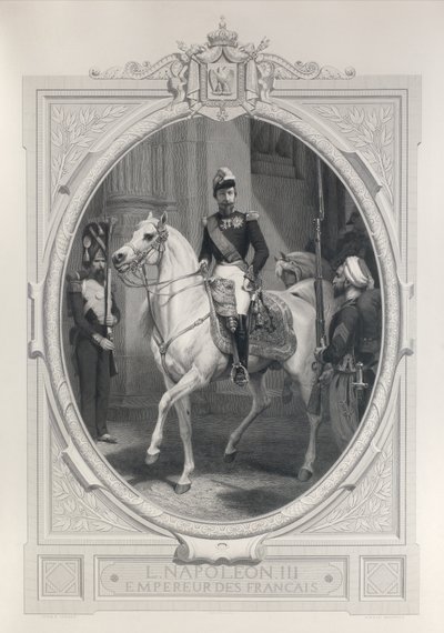 Paardenportret van Napoleon 3 door Horace Vernet