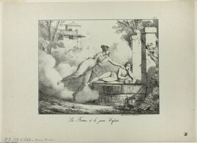 Fortuin en het jonge kind door Emile Jean Horace Vernet