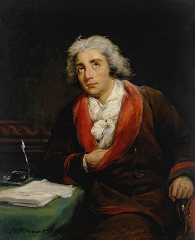 Portret van de dichter André Chénier 1762-1794, 1825 door Emile Jean Horace Vernet