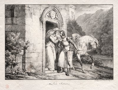 De afscheidsgroeten door Emile Jean Horace Vernet