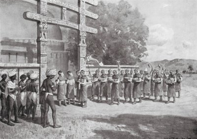 Buitenlanders bij Sanchi met Offers, 145 v.Chr. door Horace van Ruith